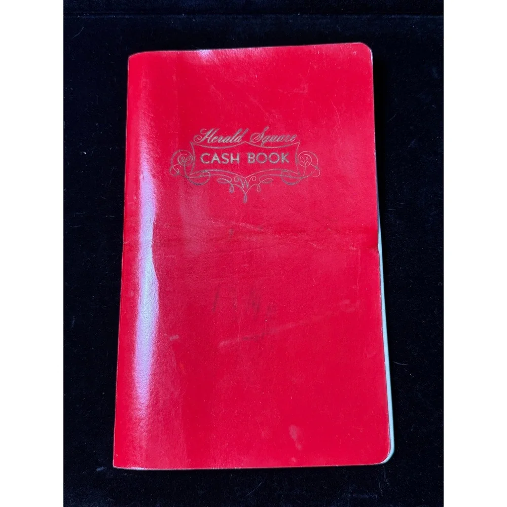Vintage Herald Square Cash Book, No 2981 Red Woolworth Co Ledger Journal